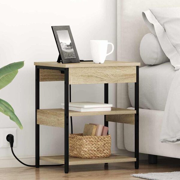 vidaXL Natskab 2 pcs Sonoma eg 41 x 31 x 51 cm Konstrueret tr&aelig;