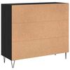 vidaXL Sideboard Sort eg 90 x 32,5 x 80 cm Konstrueret tr&aelig;