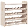 vidaXL vinreol med topplade 67,5x25x60 cm massivt fyrretr&aelig;