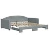 vidaXL daybed med udtr&aelig;k 100x190 cm stof lysegr&aring;