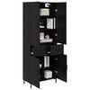 vidaXL Highboard med skuffe Sort eg 69,5 x 34 x 180 cm Konstrueret tr&aelig;