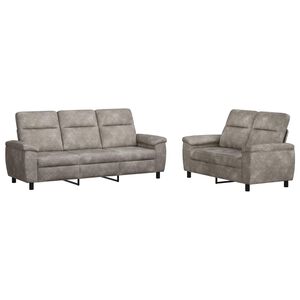 vidaXL Sofa S&aelig;t 2 pcs Lysegr&aring; Faux Suede L&aelig;der