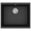 vidaXL Vask Sort 530 x 460 mm 80% Kvarts og 20% Resin