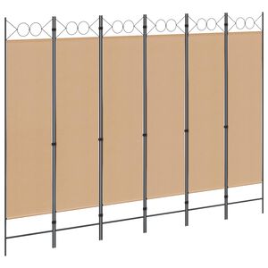 vidaXL 6-Paneler Rumdeler Beige 240 x 180 cm Stof