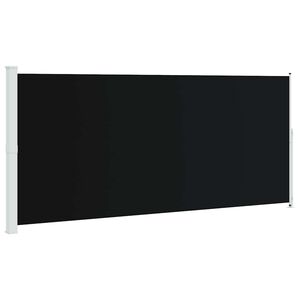 vidaXL sammenrullelig sidemarkise til terrassen 220x500 cm sort