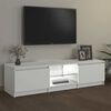 vidaXL tv-skab med LED-lys 140x40x36 cm hvid