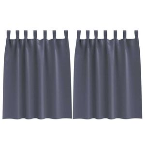 vidaXL M&oslash;rkl&aelig;gningsgardiner med ringe 2 pcs Antracit 140 x 140 cm