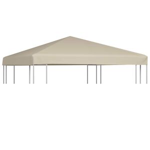 vidaXL pavillontopd&aelig;kke 310 g/m&sup2; 3x3 m beige