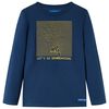vidaXL Lang&aelig;rmet T-shirt til b&oslash;rn str. 92 marinebl&aring;