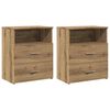 vidaXL sengeborde 2 stk. 50x32x60 cm konstrueret tr&aelig; kunsteg
