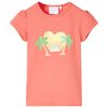 vidaXL T-shirt til b&oslash;rn str. 92 koralr&oslash;d