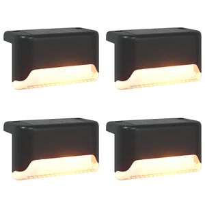 vidaXL Udend&oslash;rs sollys med jordspyd 4 pcs Varm hvid 4,5 cm ABS og PS