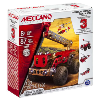 Meccano 3-i-1 redningskøretøj Rescue Squad modelsæt