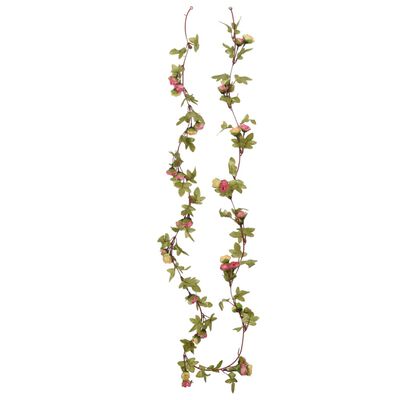 vidaXL kunstige blomsterguirlander 6 stk. 215 cm lyserød