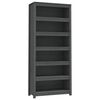 vidaXL bogreol 80x35x183 cm massivt fyrretr&aelig; gr&aring;