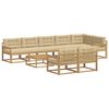 vidaXL Udend&oslash;rs sofagruppe 9 stk. 8-personers Hvid og Beige Polyester