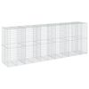 vidaXL gabionkurv med cover 550x100x200 cm galvaniseret jern