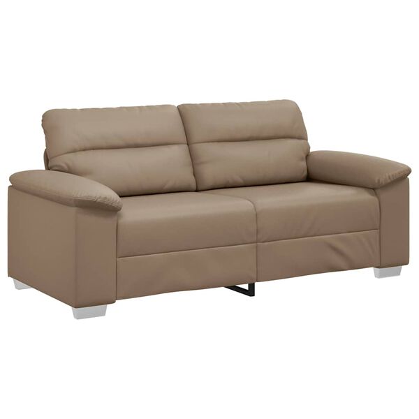vidaXL 2-personers sofa cappuccino 140 cm kunstlæder