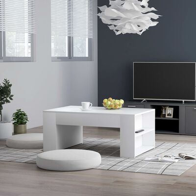 vidaXL sofabord 100x60x42 cm konstrueret træ hvid