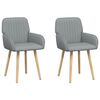 vidaXL Spisestole 2 pcs Stof Lysegr&aring; 56,5 x 50 x 87,5 cm