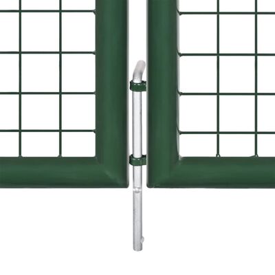 vidaXL havelåge 400x100 cm trådnet stål grøn