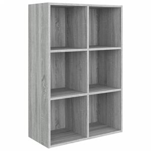 vidaXL bogreol/sk&aelig;nk 66x30x98 cm konstrueret tr&aelig; gr&aring; sonoma-eg