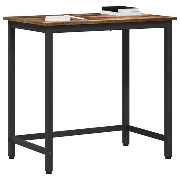 vidaXL bord R&oslash;get eg 100 x 50 x 76,5 cm Ingeni&oslash;rtr&aelig; og st&aring;l