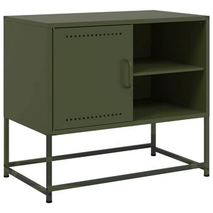 vidaXL tv-bord 68x39x60,5 cm st&aring;l olivengr&oslash;n