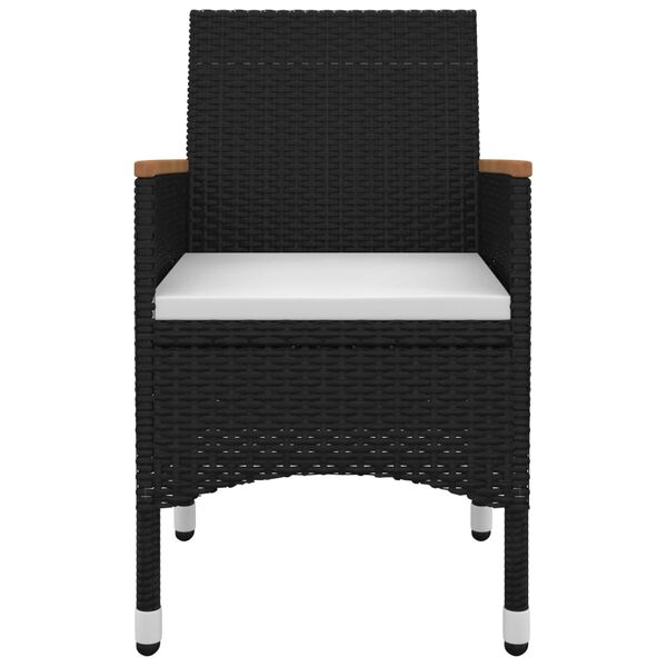 vidaXL spisebordss&aelig;t til haven 7 dele med hynder polyrattan og glas