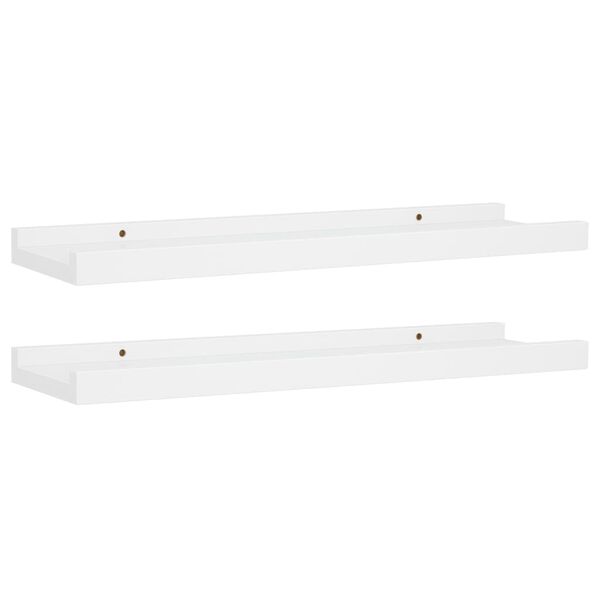 vidaXL gallerihylder 2 stk. 40x9x3 cm MDF hvid