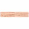 vidaXL bordplade 200x40x(2-6) cm naturlig kant behandlet tr&aelig; lysebrun