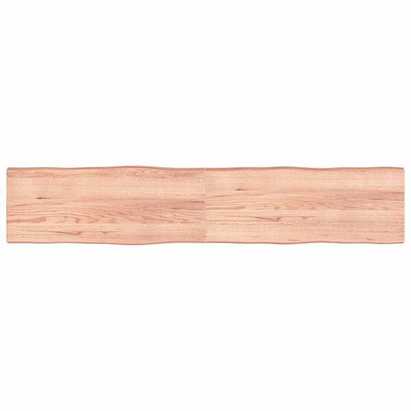 vidaXL bordplade 200x40x(2-6) cm naturlig kant behandlet tr&aelig; lysebrun