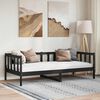 vidaXL daybed 90x200 cm massivt fyrretræ sort