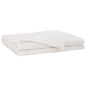 vidaXL V&aelig;gtet t&aelig;ppe Hvid 152 x 203 cm 11 kg 100% Bomuld 205T