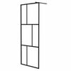 vidaXL bruseafsk&aelig;rmning 80x195 cm h&aelig;rdet glas sort