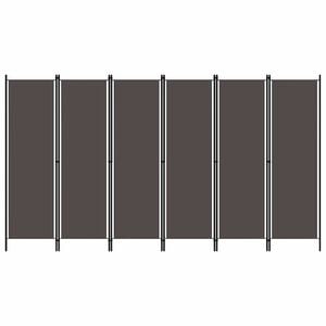 vidaXL 6-panels rumdeler 300 x 180 cm antracitgr&aring;
