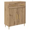 vidaXL Highboard med skuffe 2 pcs Artisan Egetr&aelig; Konstrueret tr&aelig;