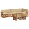 vidaXL Udend&oslash;rs sofagruppe 8 stk. Naturlig og Beige Polyester