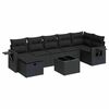 vidaXL sofas&aelig;t til haven 8 dele med hynder polyrattan sort