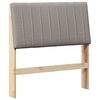 vidaXL Polstret sengegavl Gr&aring;brun 90 cm Massiv fyrretr&aelig;