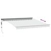 vidaXL markise m. LED 400x350 cm automatisk betjening antracitgrå hvid