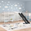 vidaXL Kids'loftseng med rutsjebane Hvid og Antracit 80 x 200 cm