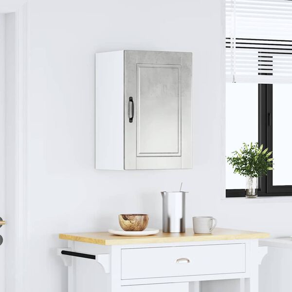 vidaXL k&oslash;kkenv&aelig;gskab Porto konstrueret tr&aelig; beton gr&aring;