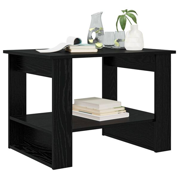 vidaXL Sofabord Sort eg 72 x 50 x 50 cm Konstrueret tr&aelig;
