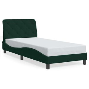 vidaXL sengeramme uden madras M&oslash;rkegr&oslash;n 80x200 cm Fl&oslash;jl