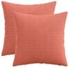 vidaXL Pudebetr&aelig;k 2 pcs HEERLEN R&oslash;d orange 50 x 50 cm cordfl&oslash;jl
