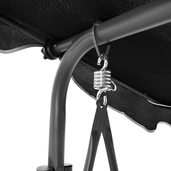 vidaXL gyngesofa til haven med baldakin sort