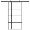 vidaXL skyded&oslash;r med hardwares&aelig;t 102,5x205 cm sikkerhedsglas aluminium