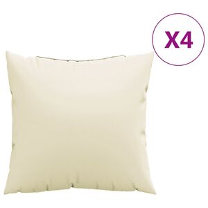 vidaXL sofapuder 4 stk. 40x40 cm stof cremefarvet