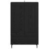 vidaXL Highboard med skuffe Sort eg 69,5 x 31 x 115 cm Konstrueret tr&aelig;